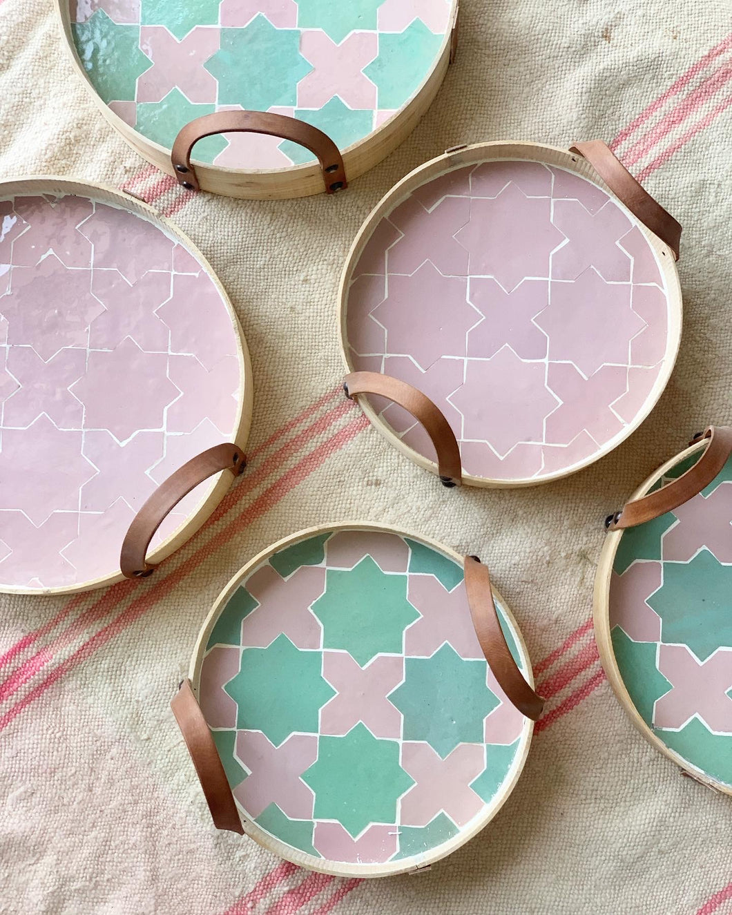 Plateaux en Zellige Pastel
